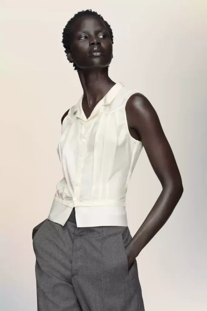 Top de seda de Maison Margiela Top de seda de Maison Margiela