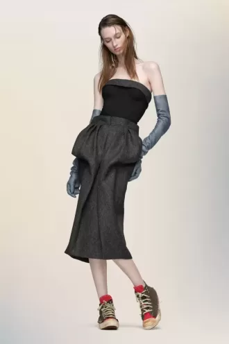 Vestido bustier de lana de Maison Margiela