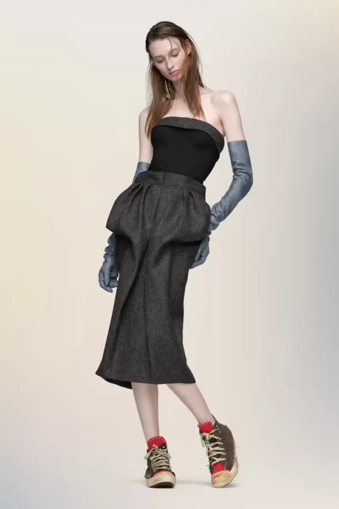 Vestido bustier de lana de Maison Margiela Vestido bustier de lana de Maison Margiela