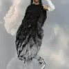 Vestido con flecos bordados