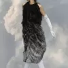 Vestido con flecos bordados