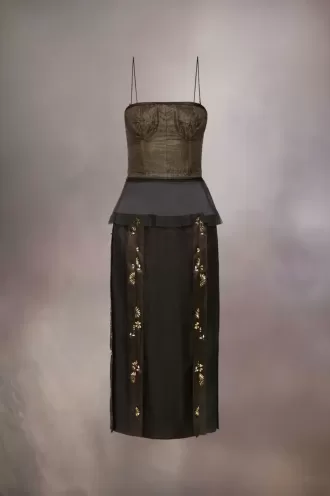 Vestido D茅cortiqu茅 de seda