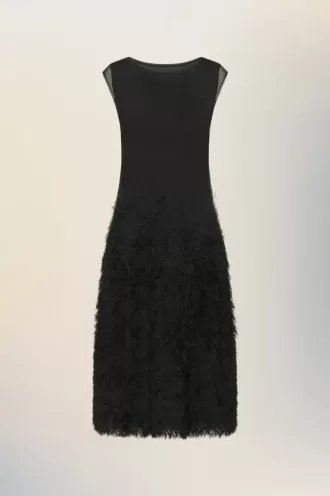 Vestido de punto de seda retrógrado