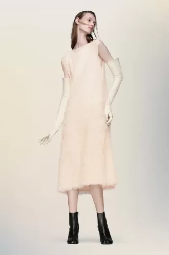 Vestido de punto de seda retrógrado