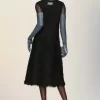 Vestido de punto de seda retrógrado