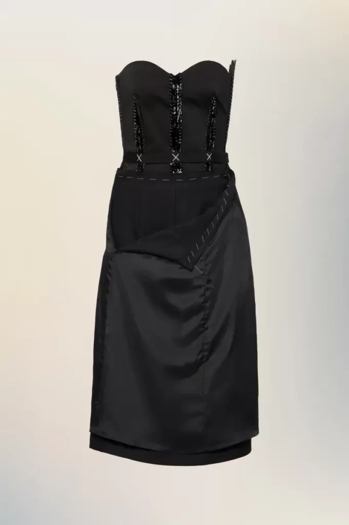 Vestido midi sin tirantes Vestido midi sin tirantes